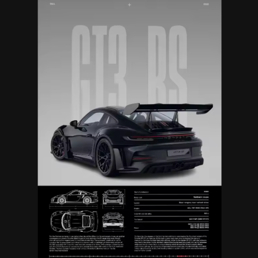 Póster Porsche GT3 RS