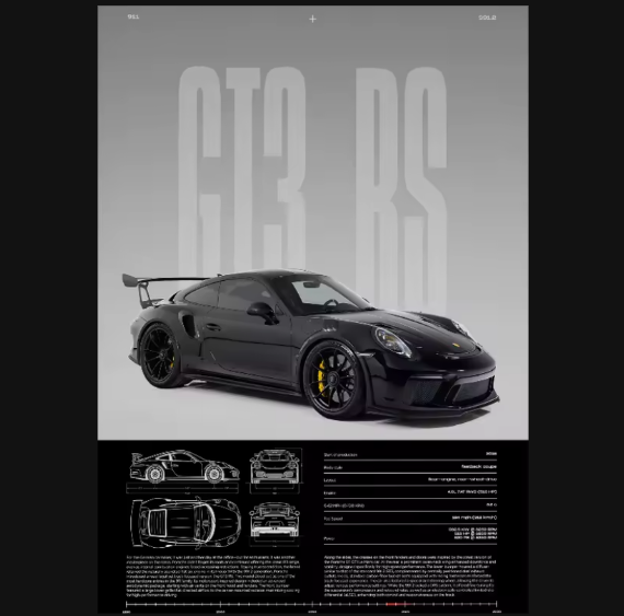 Póster Porsche GT3 RS