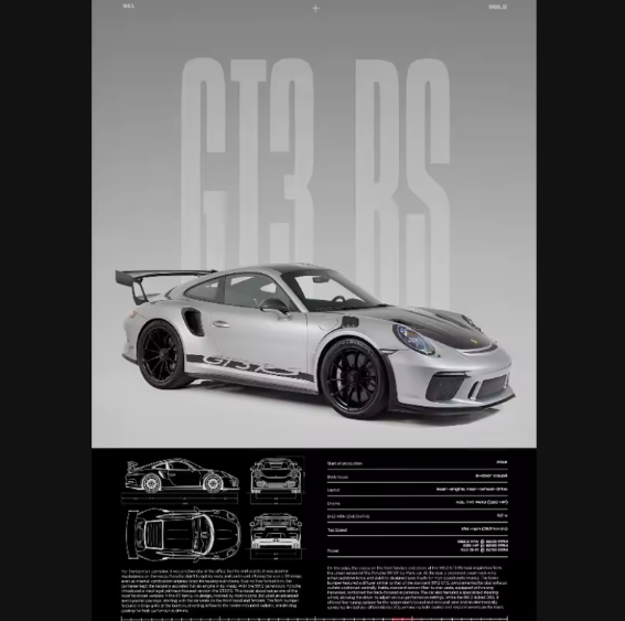 Póster Porsche GT3 RS