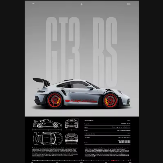Póster Porsche GT3 RS