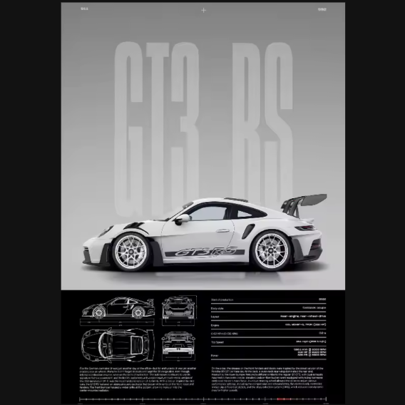 Póster Porsche GT3 RS